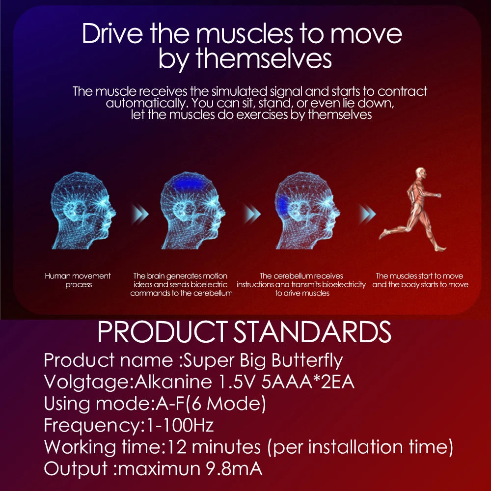 EMS Muscle Stimulator Abdominal Muscle Massager Hip Training Fitness Fat Burning Buttocks Arm Abdomen Trainer Apparatus Slimming