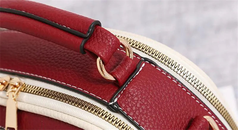 Fashion Hit Color Shoulder Bags for Women Female PU Leather Crossbody Messenger Bags Small Handbag Wide Strap Purse