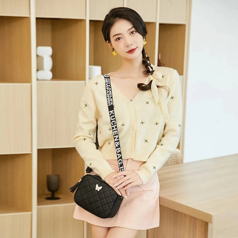 Fashion Hit Color Shoulder Bags for Women Female PU Leather Crossbody Messenger Bags Small Handbag Wide Strap Purse