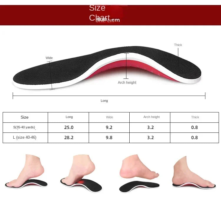 Orthotic Insole Arch Support Flatfoot Orthopedic Insoles Arch Support Flat Feet for Women / Men Orthopedic Plantar Foot Pain