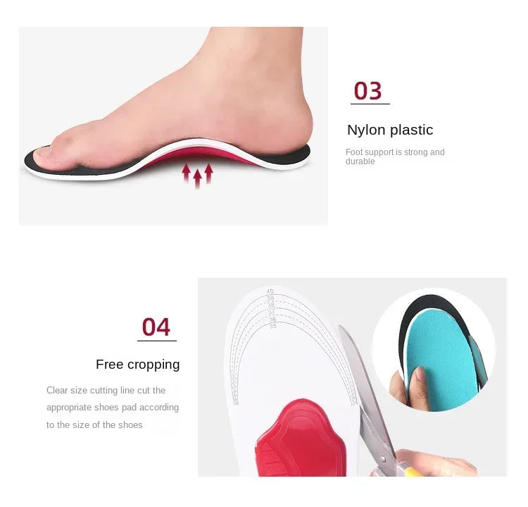 Orthotic Insole Arch Support Flatfoot Orthopedic Insoles Arch Support Flat Feet for Women / Men Orthopedic Plantar Foot Pain