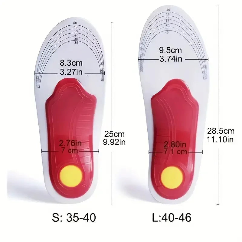 Orthotic Insole Arch Support Flatfoot Orthopedic Insoles Arch Support Flat Feet for Women / Men Orthopedic Plantar Foot Pain