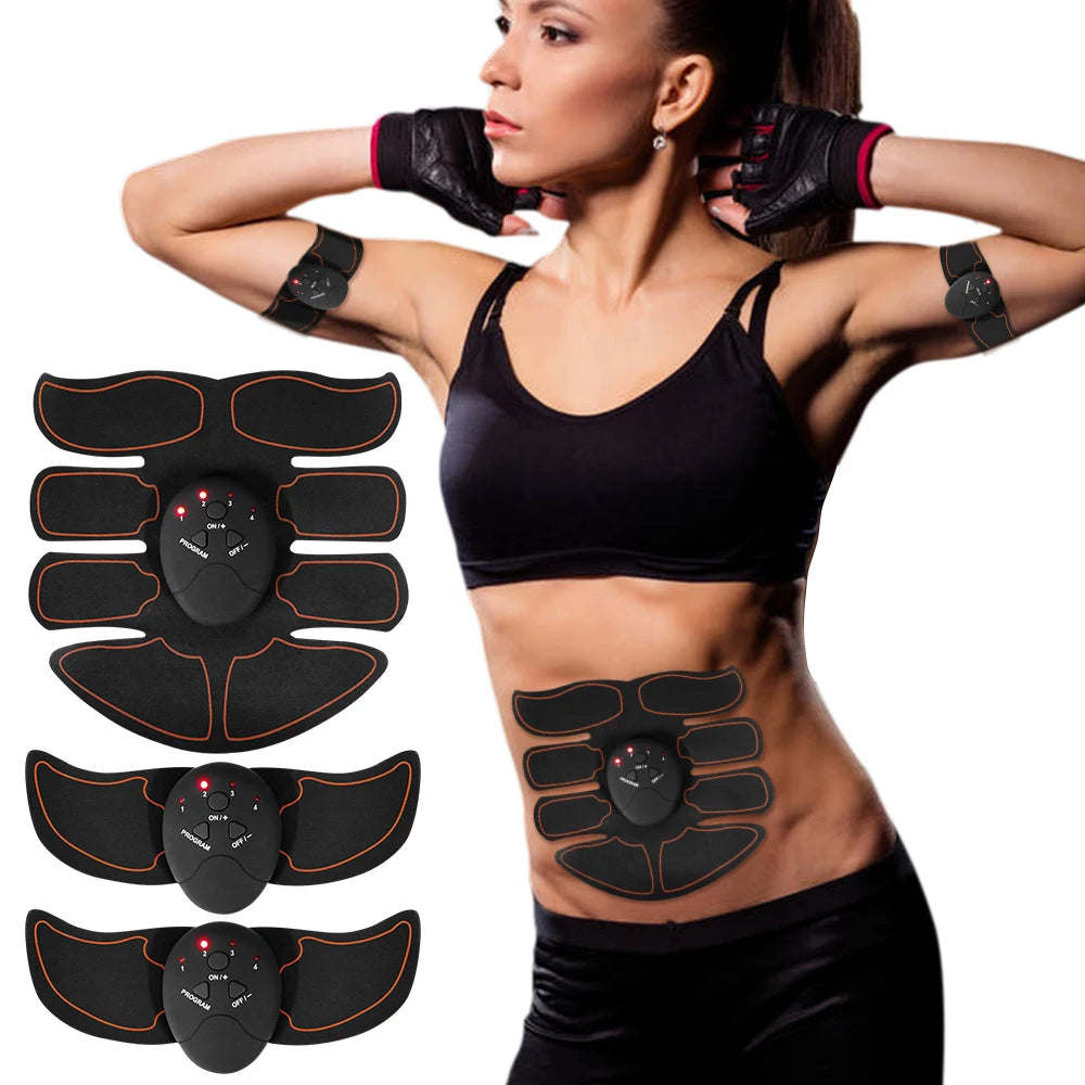 EMS Muscle Stimulator Abdominal Muscle Massager Hip Training Fitness Fat Burning Buttocks Arm Abdomen Trainer Apparatus Slimming