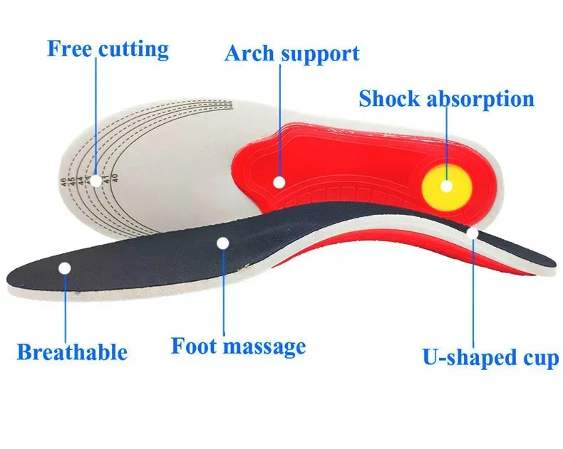Orthotic Insole Arch Support Flatfoot Orthopedic Insoles Arch Support Flat Feet for Women / Men Orthopedic Plantar Foot Pain