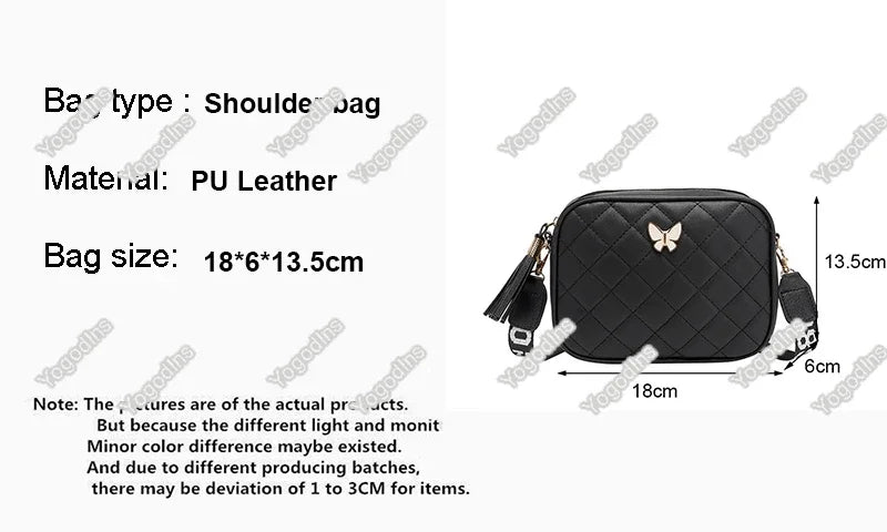 Fashion Hit Color Shoulder Bags for Women Female PU Leather Crossbody Messenger Bags Small Handbag Wide Strap Purse