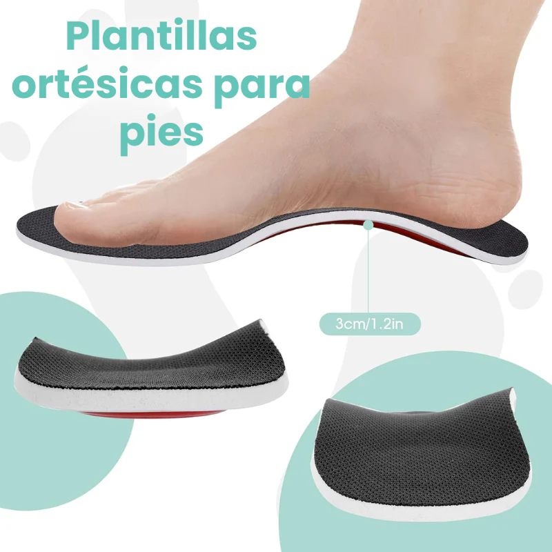 Plantilhas Ortopédicas con Soporte para Arco (tallas ajustables)